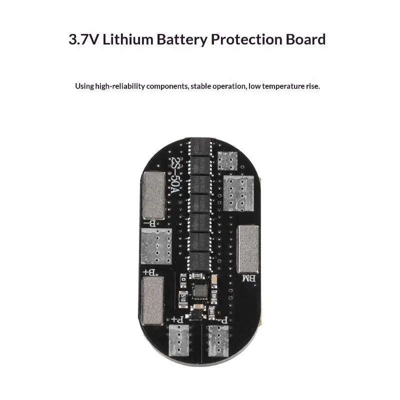 2S 50A BMS Charging Protection Module 3.7V Li Ion Battery Protect Board