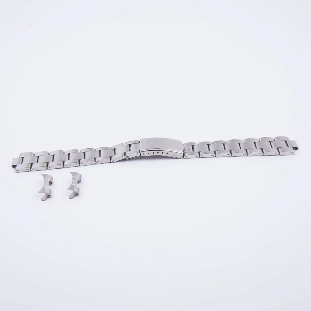 20mm Watch Strap 316L Stainless Steel Aftermarket Oyster Rivet Curved End Bracelet Compatible For RLX Watches