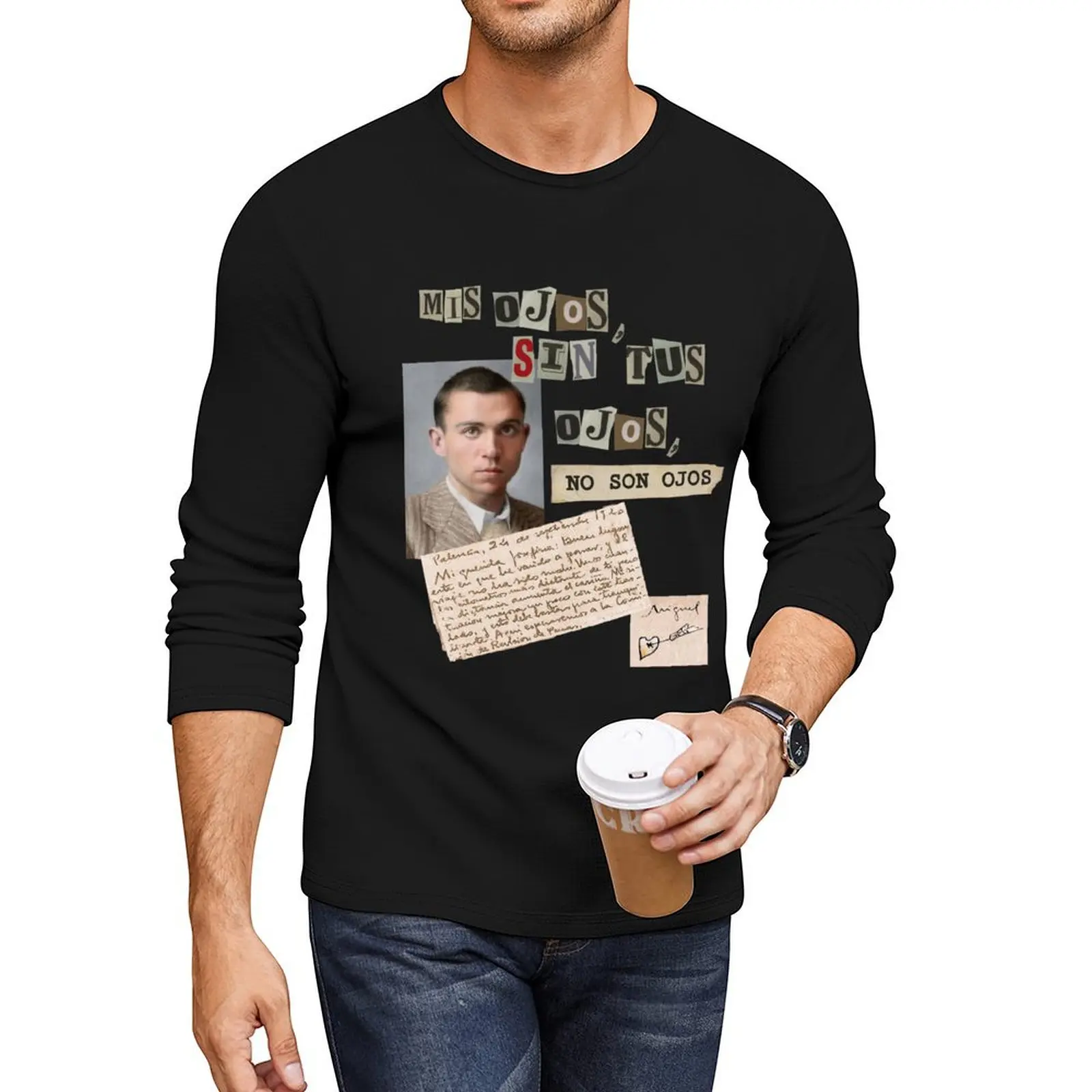 

My Eyes Without Your Eyes - Tribute to Miguel Hernández Long T-Shirt t-shirts man mens tall t shirts