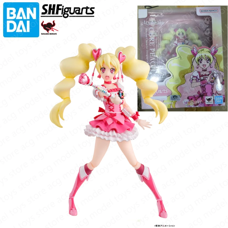 Original Bandai S.H.Figuarts Fresh Precure! Cure Peach Chiffon Action Kawaii Anime Girls Figures Collectible Model Toys