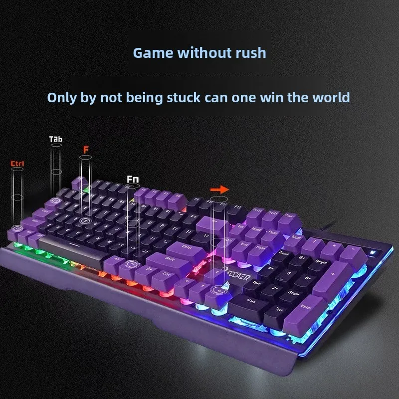 104Key LK2.0 Optic Hot-Swap Gaming Keyboard, Transparent PC Keycaps, 12 RGB Modes, Aluminum Top, Anti-Ghosting, Wired for PC