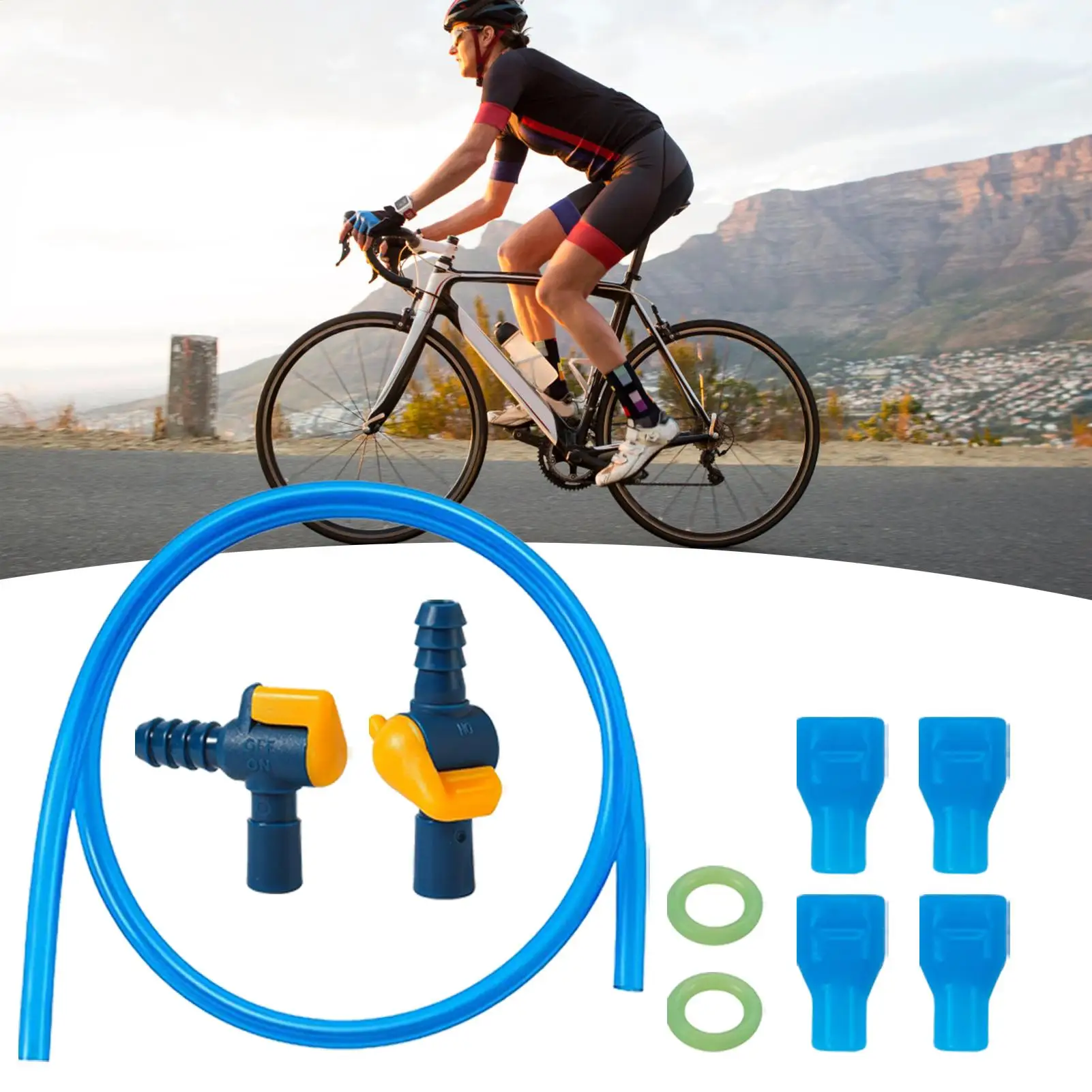 

Water Bottle Drink Tube Hydration Drinking Pack Drink Hose 98CM+Bite Mouthpiece Valve Cycling Camping Water Bag Hose Kit