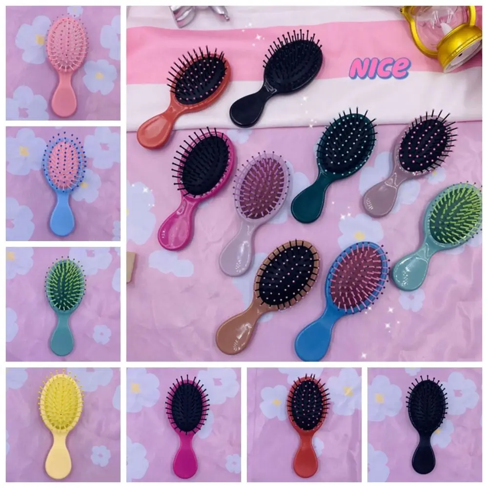 Sisir keriting Anti statis, sisir rambut Salon tahan lama bantalan udara sisir pijat Mini portabel anak perempuan