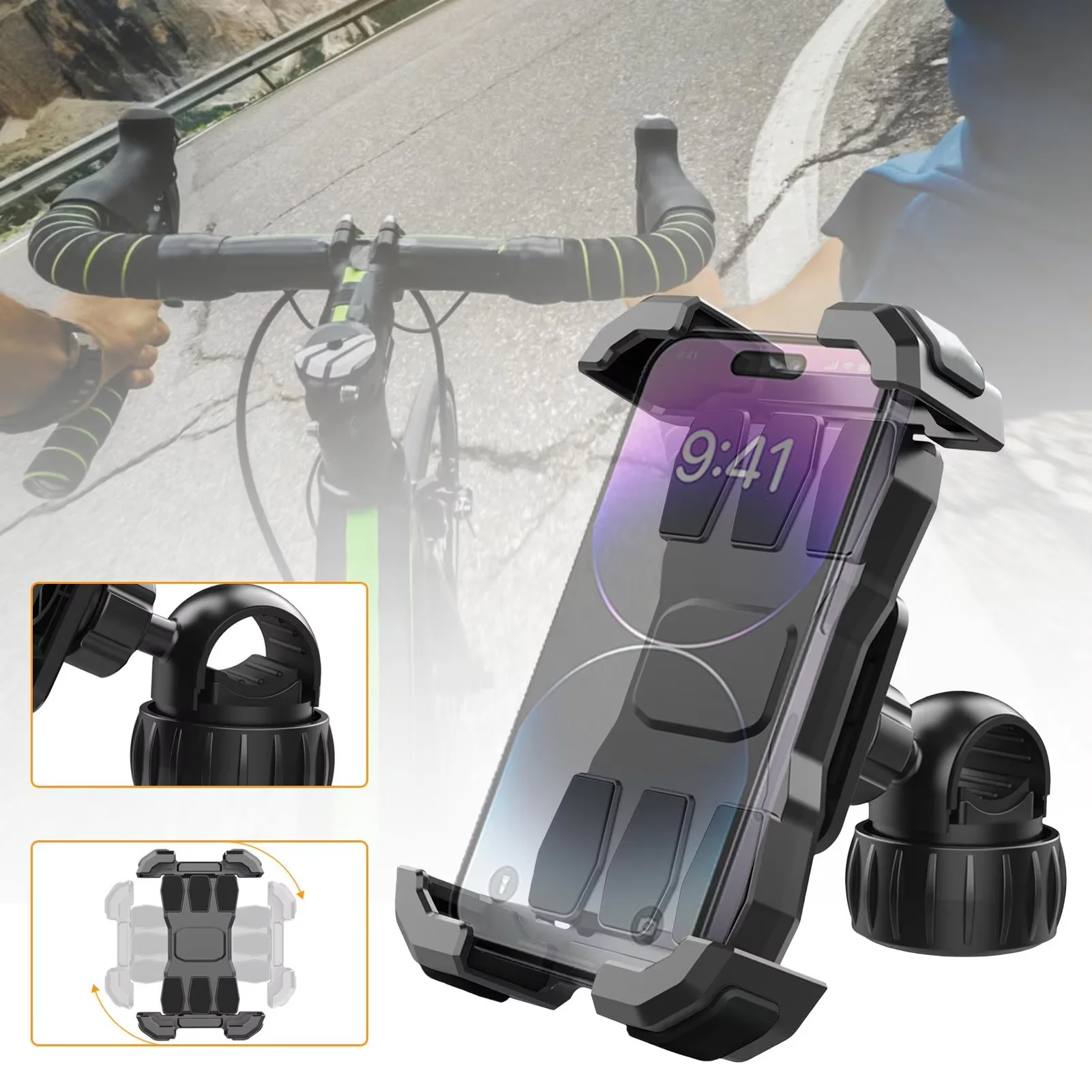 

Universal Shockproof Phone Holder for Motorcycle Anti-Vibration Outdoor Scooter Cellphone Stand Adjust Cradles Stable Bracket