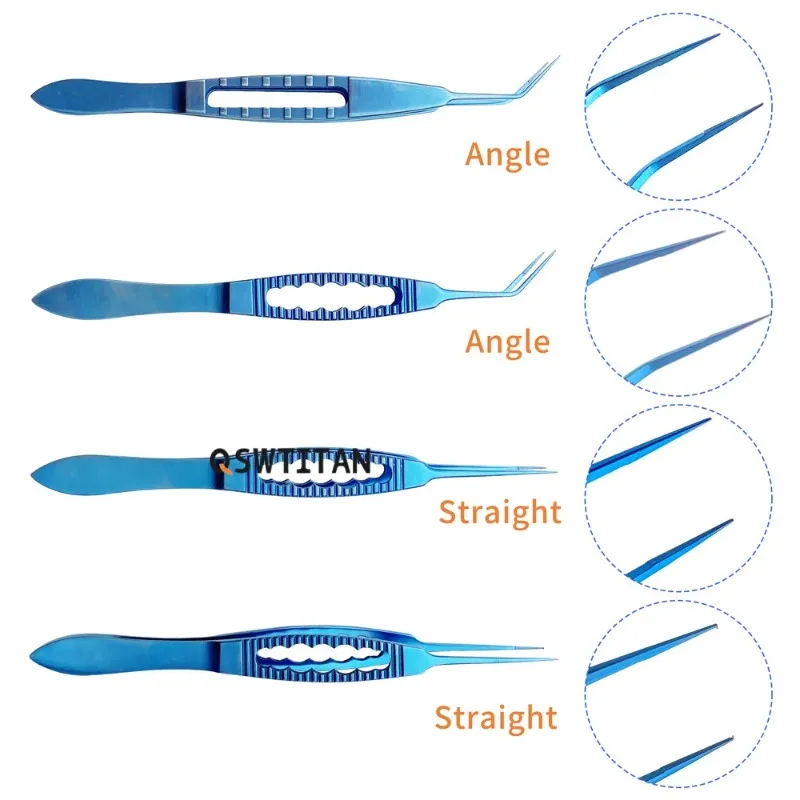 เครื่องมือผ่าตัดตา 4.5 มม. แท่งผูกไทเทเนียม แหนบขนาดเล็ก แหนบผ่าตัดเปลือกตาไทเทเนียม
