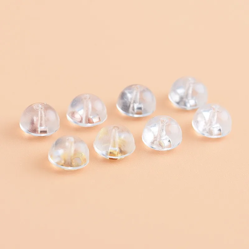 5 S925 pure silver plastic earplugs - ear covers - handcrafted DIY fashionable accessory for women