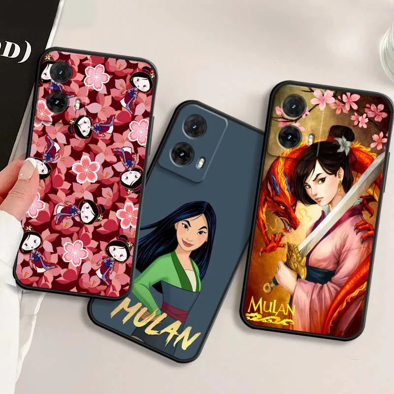 

Princess Disney Mulan For Motorola G85 Edge 50 G24 G35 G14 G04 40 G72 G34 G31 G Stylus G54 G13 G32 5G Black Phone Case