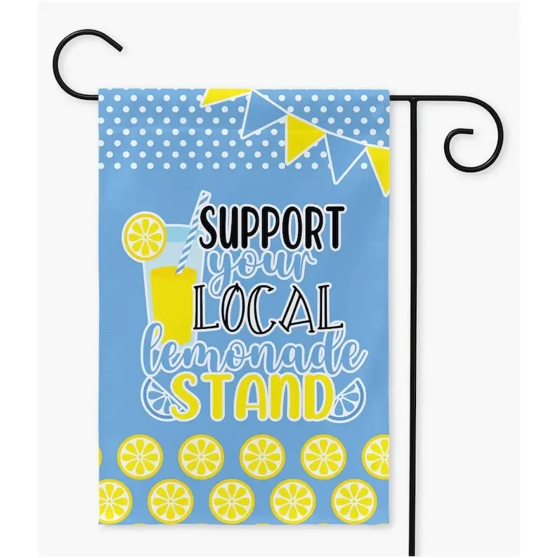 Lemonade Stand Sign, Personalized Lemonade Stand, Summer Garden Flag, Pink Lemonade, Lemonade Sales, Spring Garden Flag