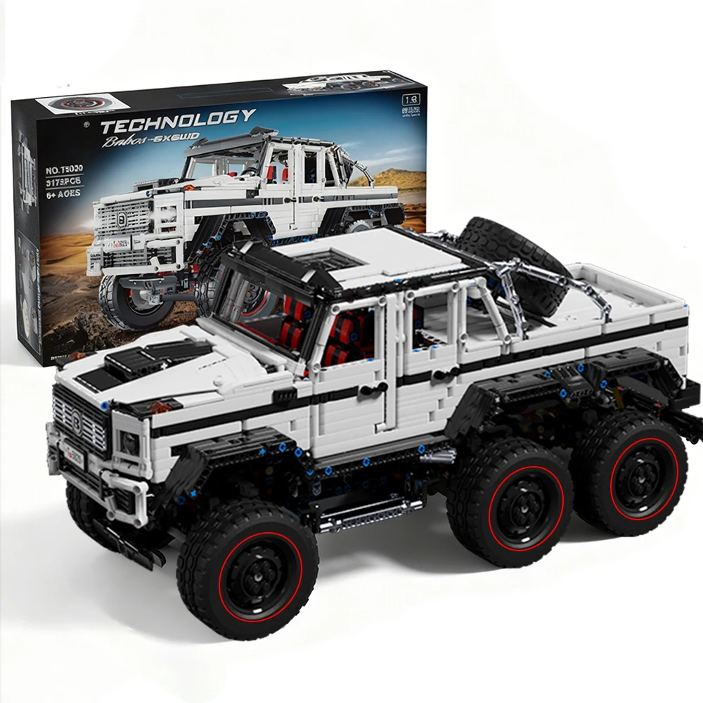 

1:8 Scale 6x6 Off-Road SUV Pickup Truck Building Blocks Kit 3713PCS MOC Technical Car Vehicle Model DIY Set Gift for Boys Adults