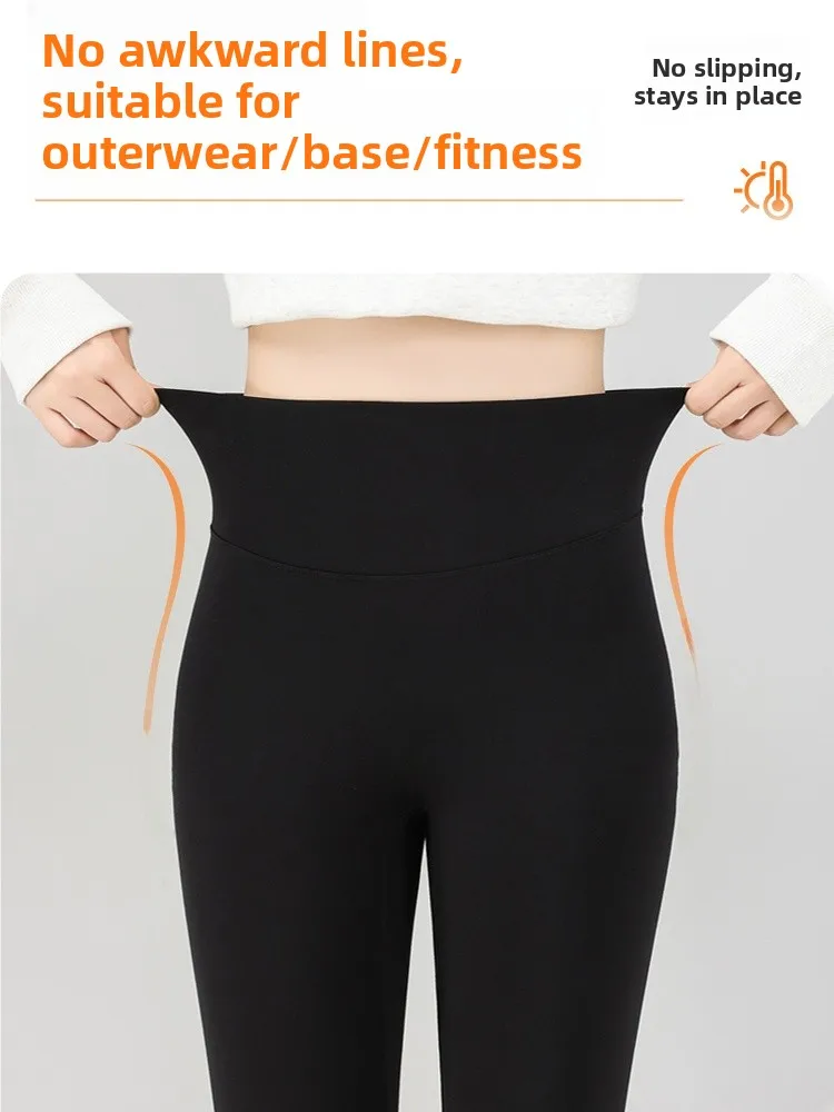 Pantalon de Yoga taille haute doublé de Fce pour femme, nouvelle collection automne-hiver, Sle neuf Points, Bot fin, sans ligne inégale