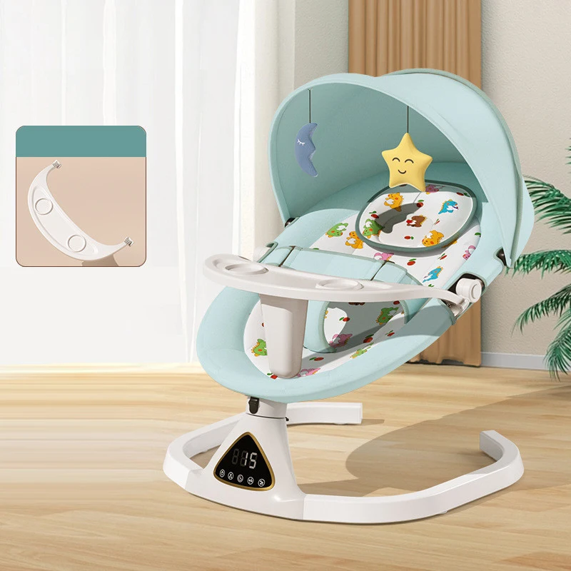 Baby Electric Rocking Chair Newborn Remote Control Electric Cradle Sleeping Rocker  Comfort Chair Crib Can Sit And Lie Down