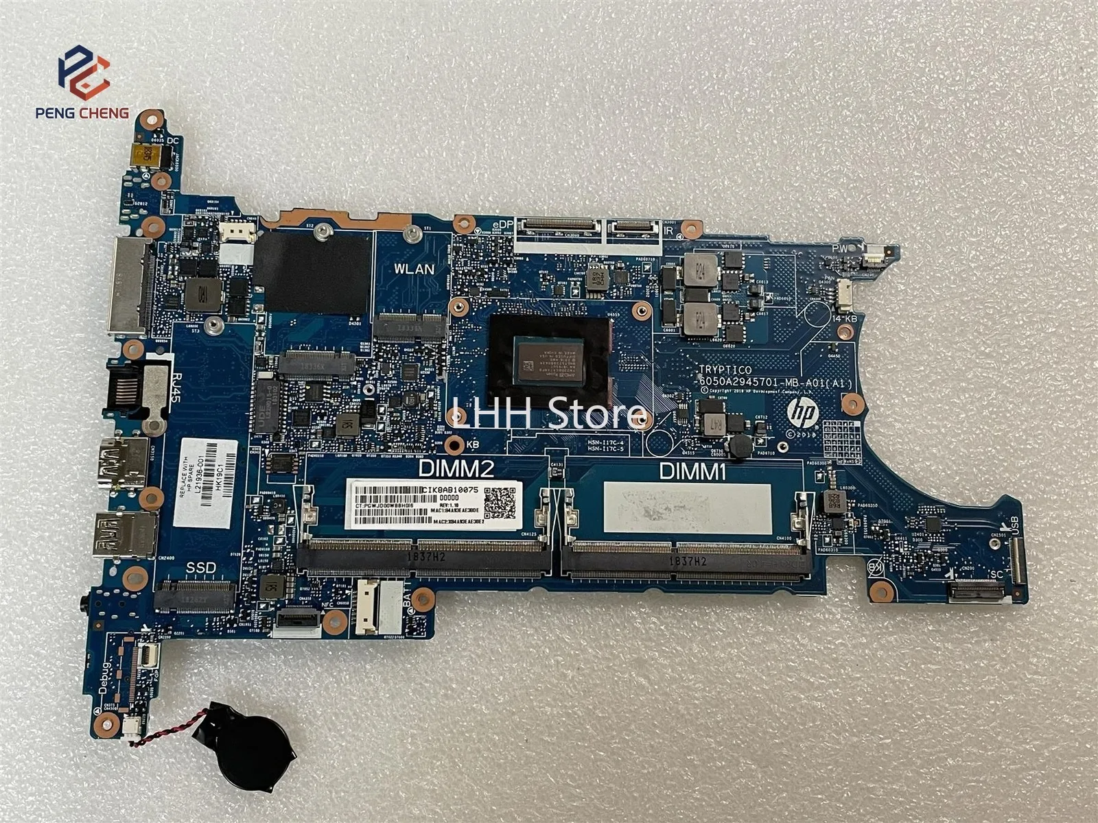 

For HP EliteBook 745 G5 EliteBook 755 G5 Laptop Motherboard 6050A2945701-MB-A01 Notebook Mainboard with CPU R3 R5 R7 DDR4