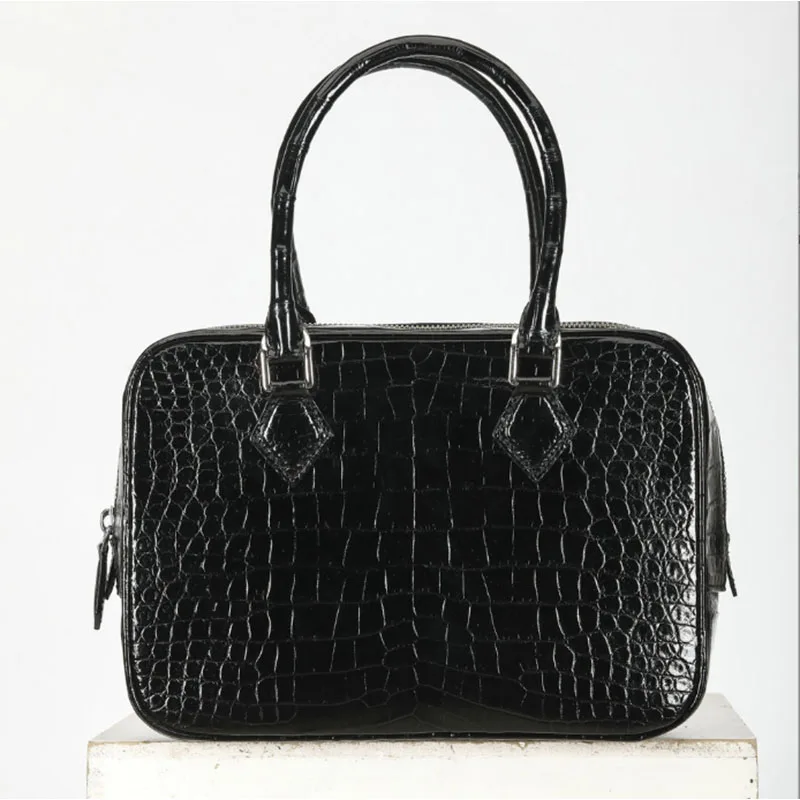 

Crocodile leather women's luxury small square bag 2025 new fashion trend single shoulder crossbody handbag
