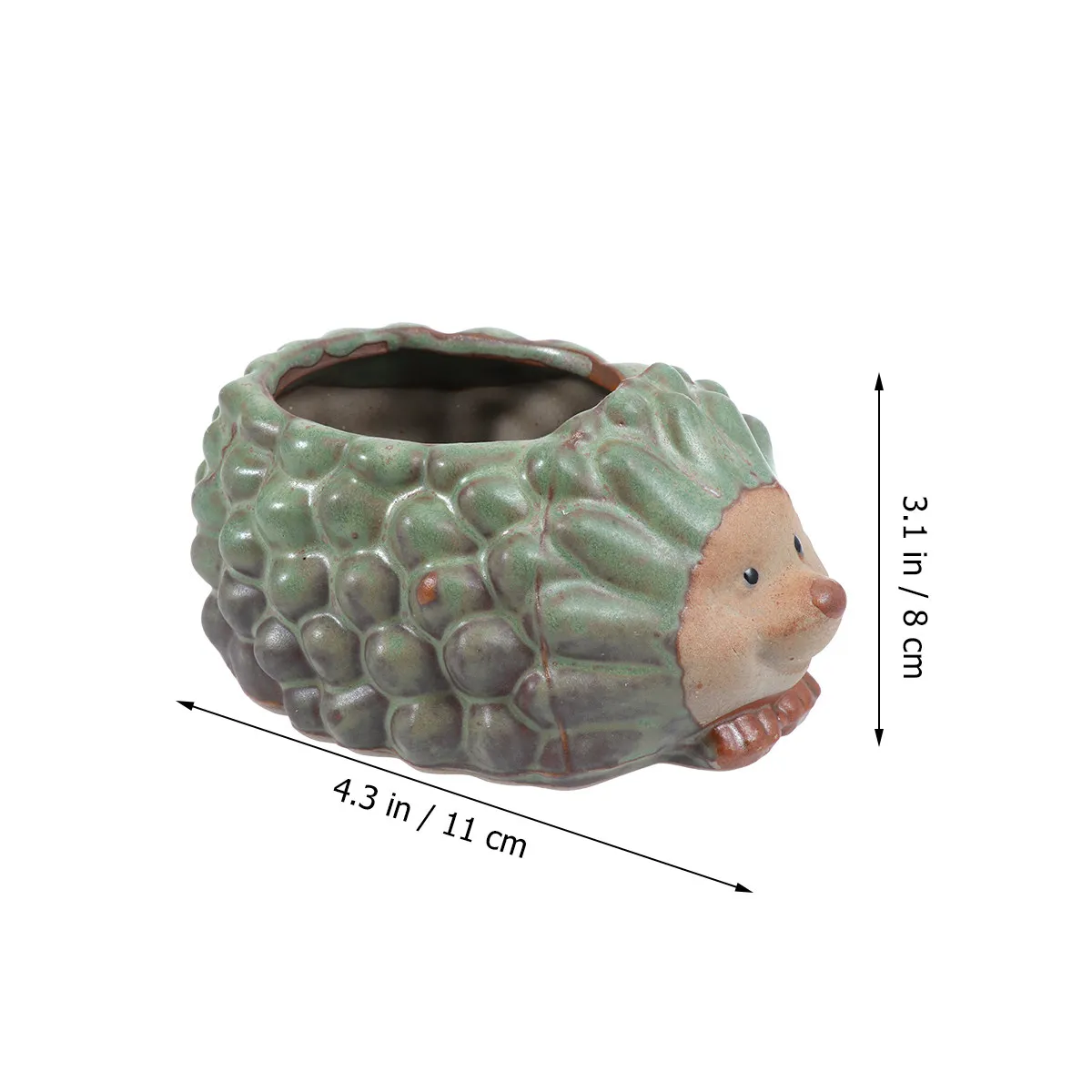 Hedgehog Shaped Resin Flower Pot for Succulents Cactus Plants Home Office Decoration Funny Animal Planter Cartoon Succulent