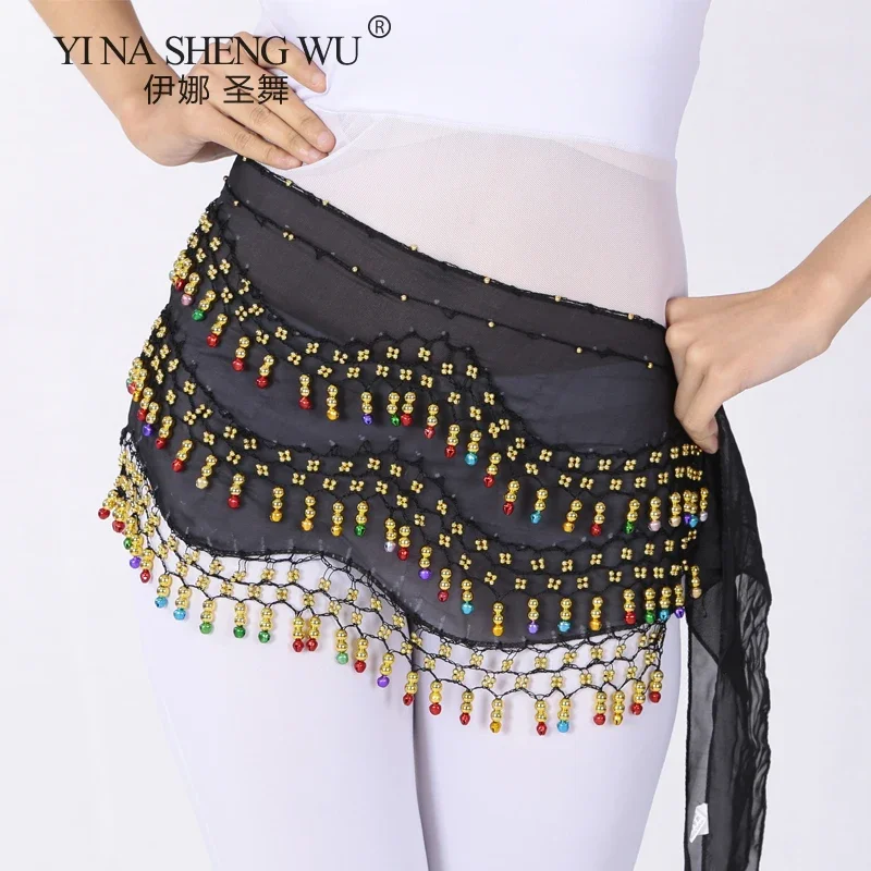 New Belly Dance Belt Costume for Women Bells Tassel Hip Scarf Oriental Tribal Dance Belt Performance Accessories Zills Coin Belt