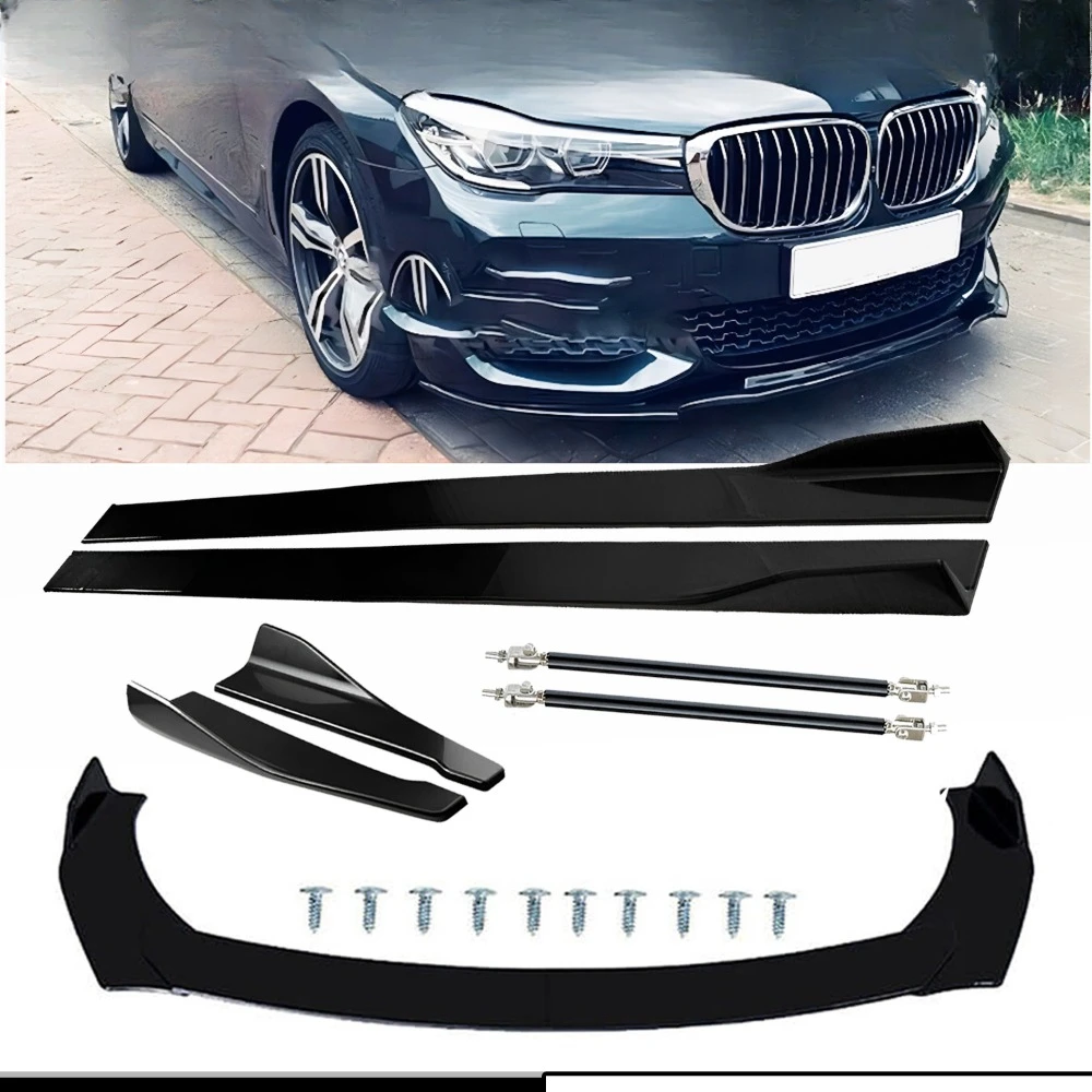 

For BMW 5 7 Series E60 F10 Front Splitter Bumper Lip Spoiler Glossy Black Side S United States