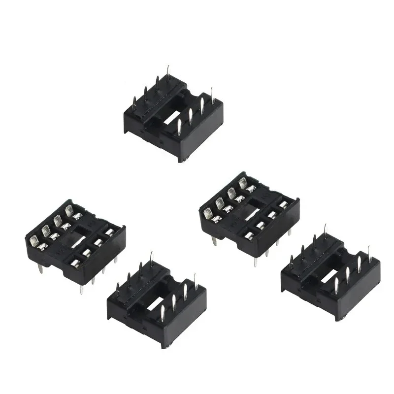 10/20PCS DIP 8 IC Socket Kit 8 Pin Solder Type PCB Adapter for Chip Testing Replacement Integrated Circuit Socket