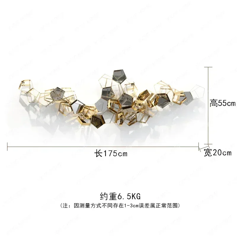 AAModern Living Room Sofa Background Wall Decoration Light Luxury Metal Wall Decoration Hotel Sample Room Creative Wall Decorati