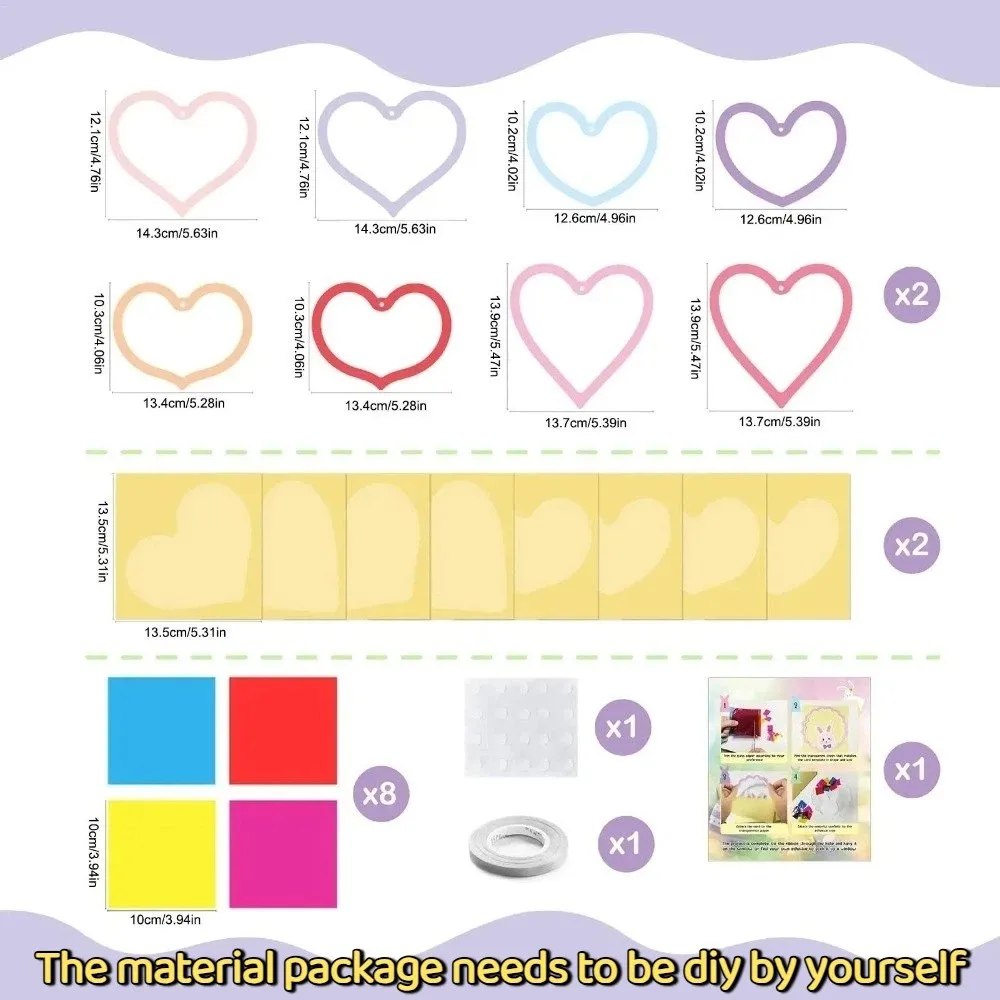 Creatieve papiersnijset Vermogenstraining Kleurrijke handgemaakte Suncatchers Craft Interactieve draagbare paasdecoratie