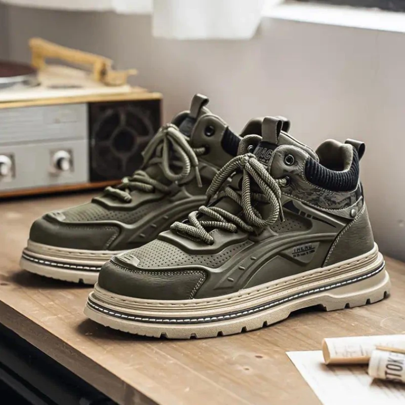 Winter Casual Sneaker for Men Wear-Resistant Fashion Breathable Trendy Comfortable Outdoor Platform Sneakers Spring Main