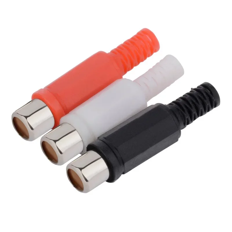 Soldering RCA Plug Socket Male Female Connector Adapter for Speaker Video Audio Wire System