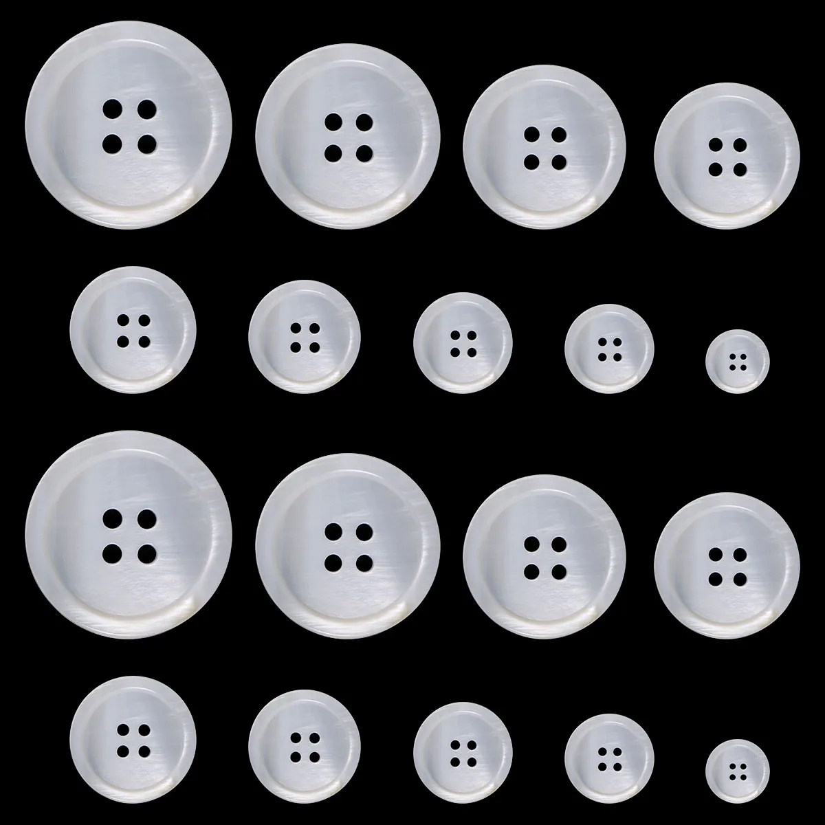 

5-20pcs/lot Natural Shell Sewing Buttons Mother of Pearl Shell Round Button with 4 holes For DIY Button Craft Sewing Accessories