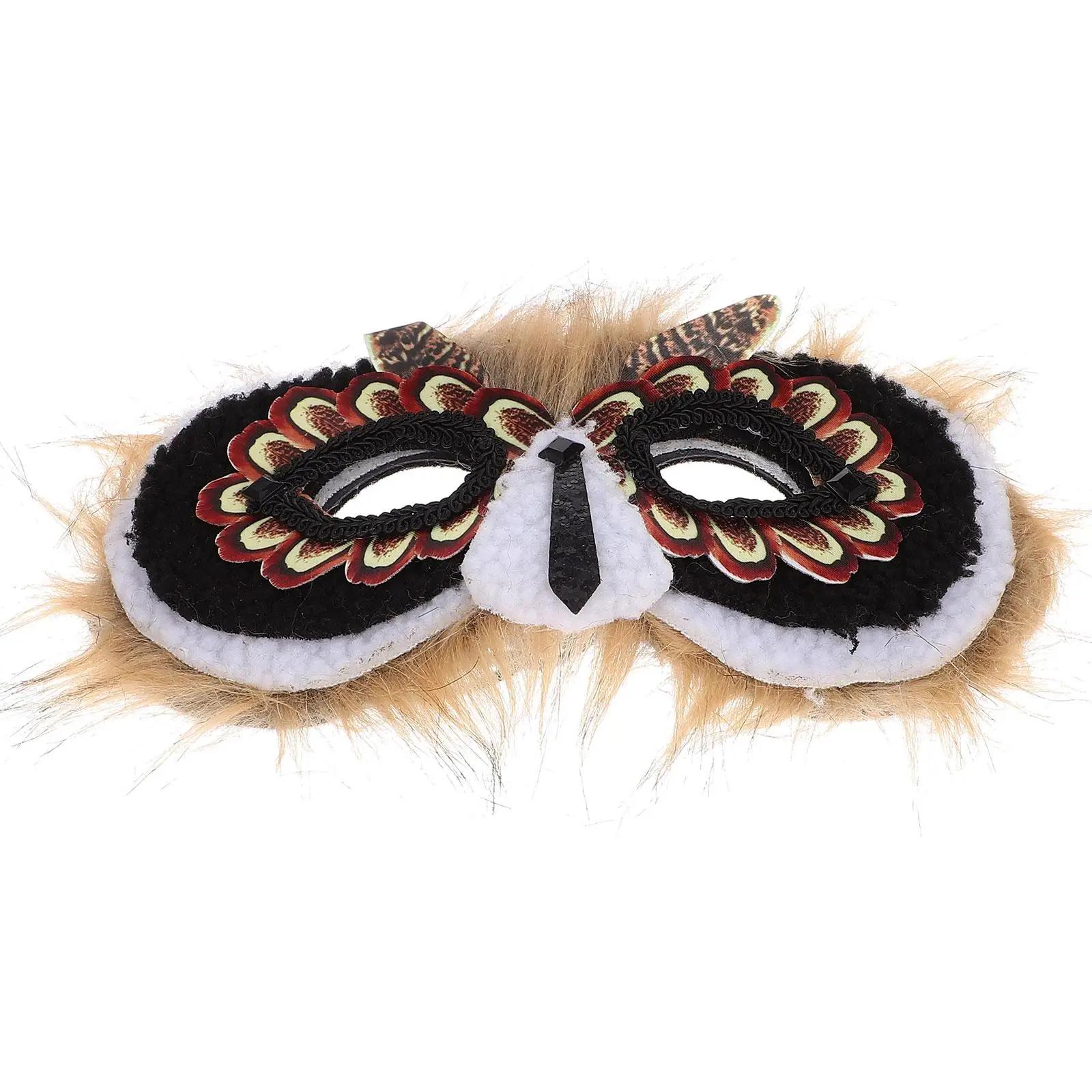 قناع البومة للأطفال على شكل رسوم متحركة قابل لإعادة الاستخدام غير منسوج للمهرجانات، أزياء بتصميم حيوانات، أقنعة الهالوين لتزيين الحفلات