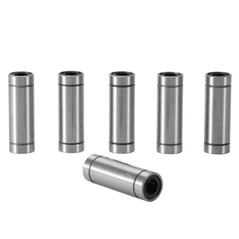 [HOT!】 LM8LUU Long Lasting Linear Motion Ball Bearings - Set Of 6 For 8Mm