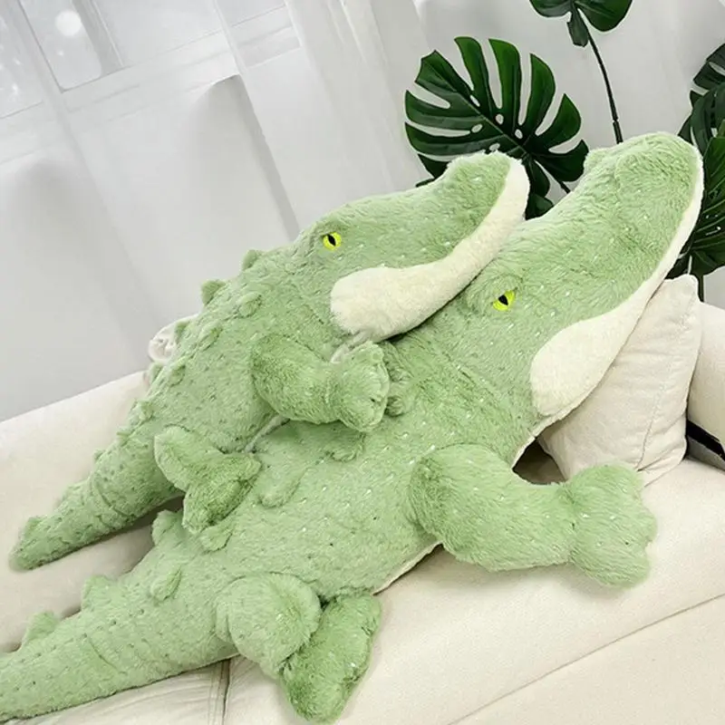 Stuffed Crocodile Plush Giant Green Alligator Stuffed Plushies Cuddly Crocodile Plushie Kawaiii Fluffy Plushy Snuggly Playtime