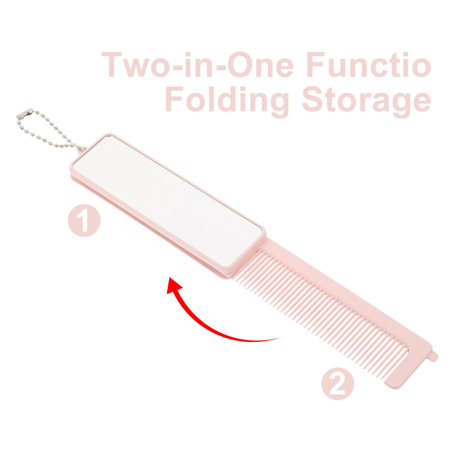 3Pcs Portable Mini Mirror and Comb Set for Women 2-in-1 Handheld Collapsible Pocket Brush Small Makeup Tool Mirror and Comb