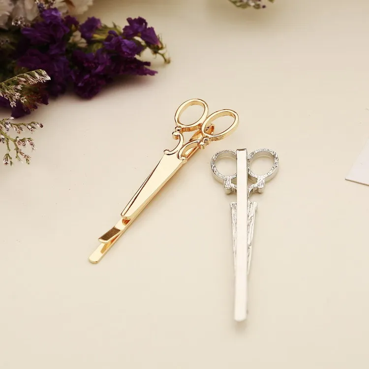 Frauen Gold Schere Haar Clip Frisur Lustige Styling Werkzeug Hairgrip U Form Haarspange Haarspangen Frauen Originalität Haar Zubehör – Detail 6