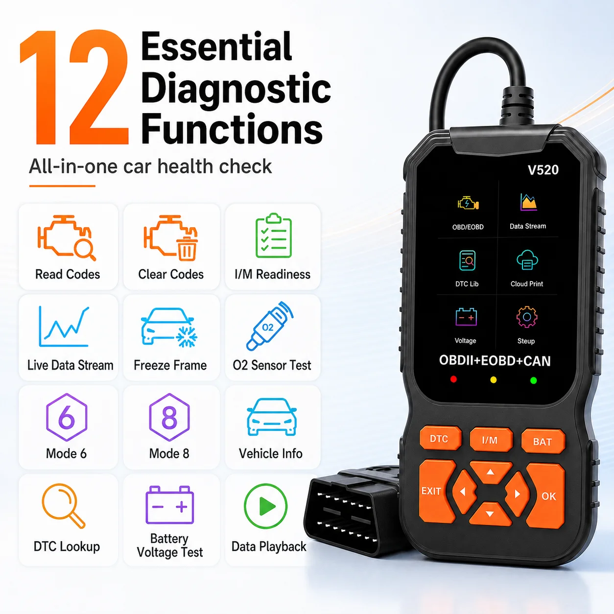 V520 Obd2 Scanner & El-50448 T - огляд і ціна Obd2 Scanner Mileage Correction