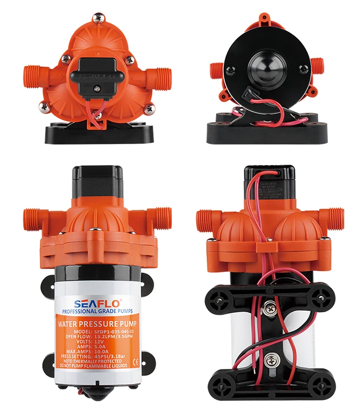 SEAFLO 33-Series Industrial Water Pressure Pump w/Power Plug for Wall Outlet