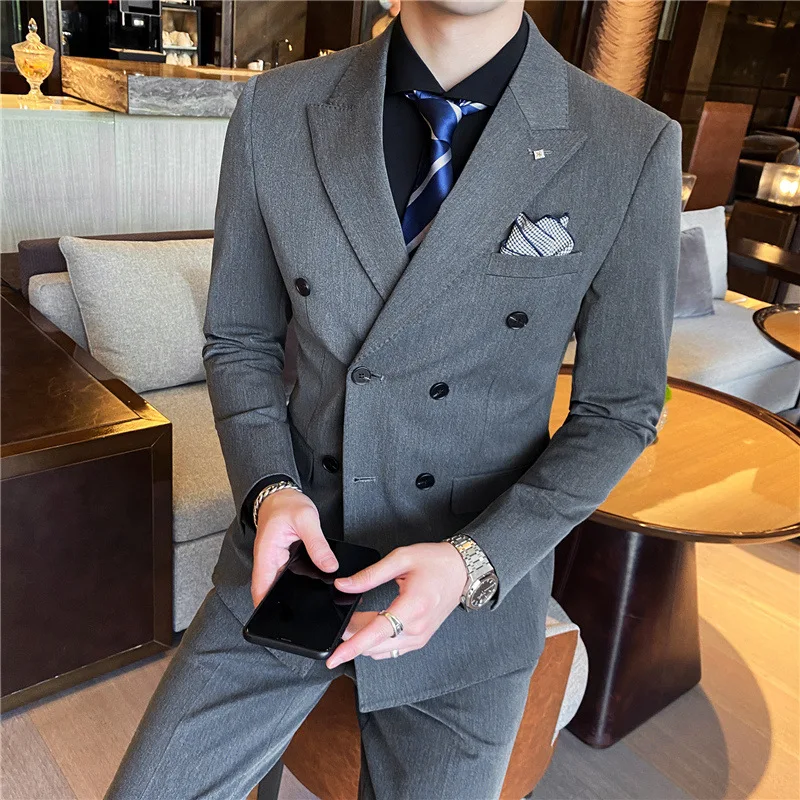 JC735 Men's suits Korean version slim business suits trousers professional formal suits groom wedding dress