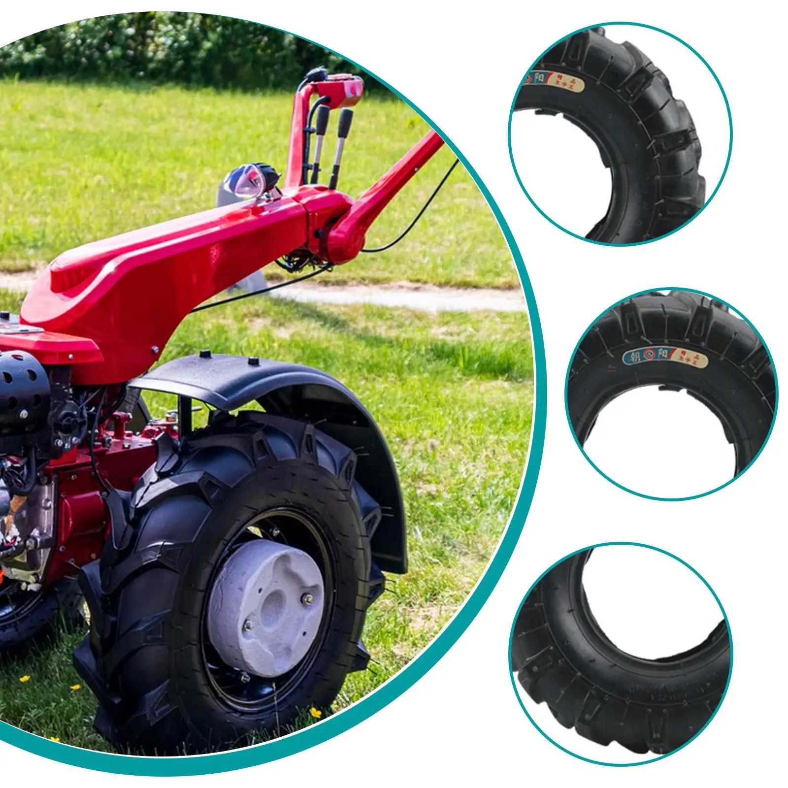 Tiller Tire Heavy Duty Spare Parts Assembly Professional Agricultural Machinery Wheel Micro Tiller Spare Wheel Replacement Part