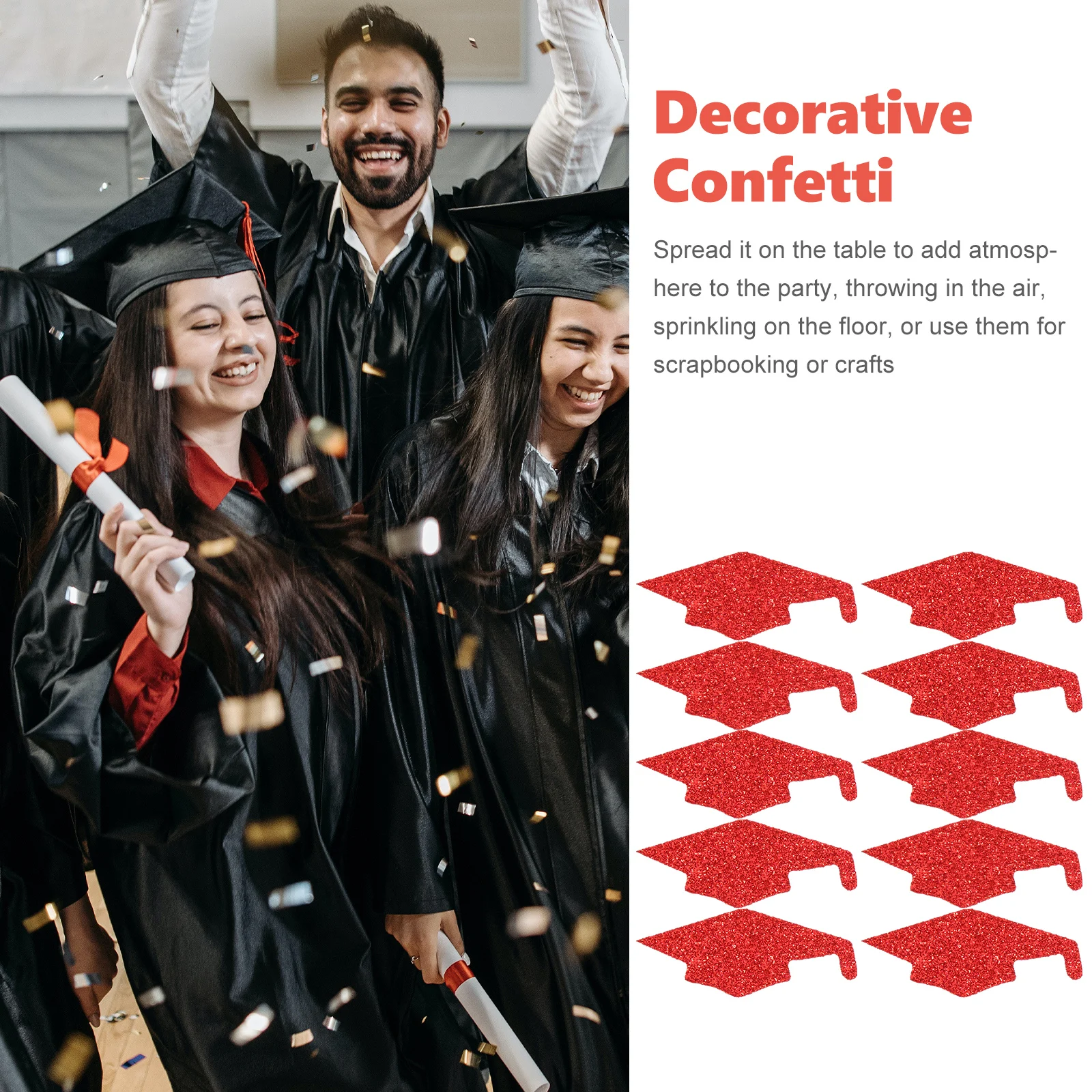 

Graduation Cap Confetti Non woven Scatter Decorations for Table Party Photo Props Home nament Multi functional