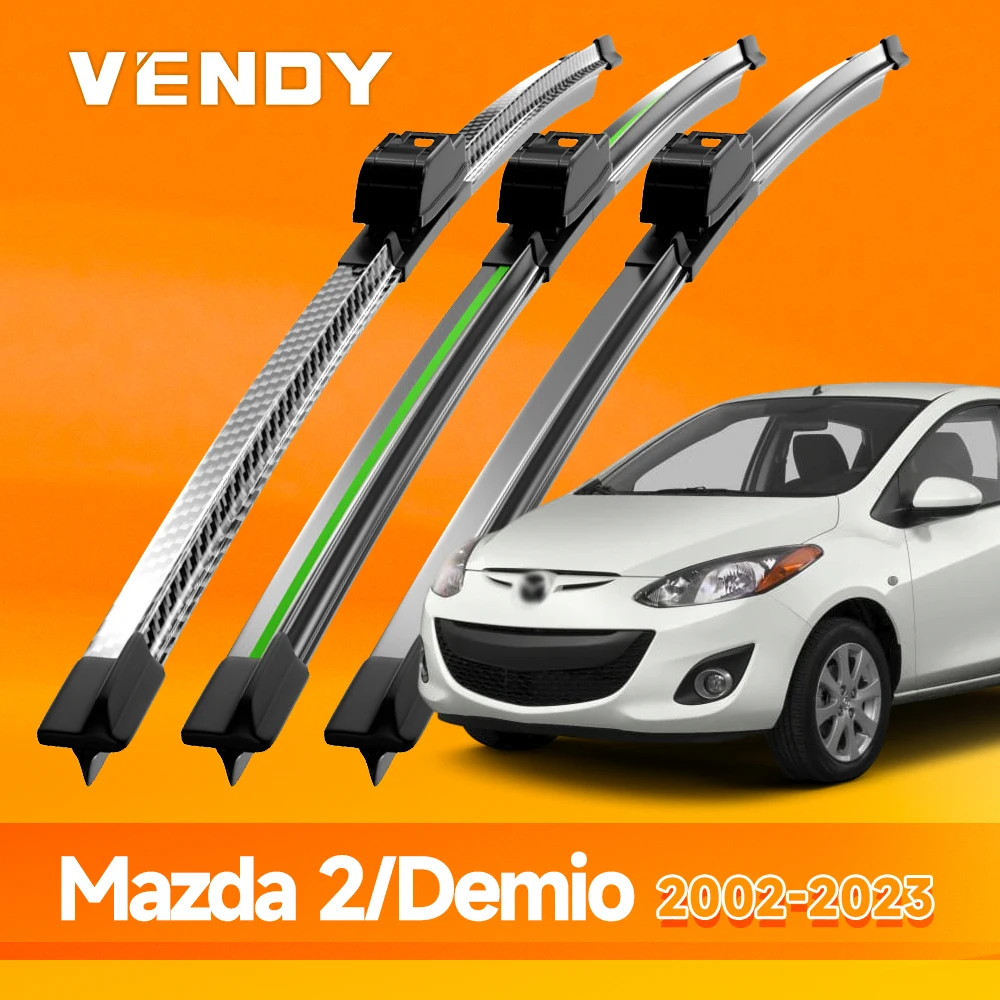 2 stücke Für Mazda 2 Demio 2002-2023 Frontscheibe Wischer Klingen Windschutzscheibe Fenster Zubehör 2003 2007 2009 2014 2016 2019