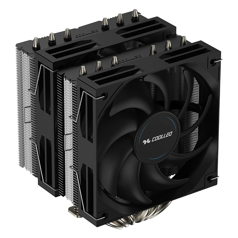 Кулер для процессора COOLLEO A60 с 6 тепловыми трубками, двойной башенный двойной вентилятор, радиатор с воздушным охлаждением для LGA1700 1200 115X 1851 AMD AM4 AM5