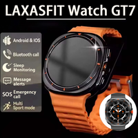 LAXASFIT 2025 New SmartWatch GT7 Ultra Men's 1.5” AMOLED Screen Fitness Tracker BT Call Health Smartwatch for Android IOS