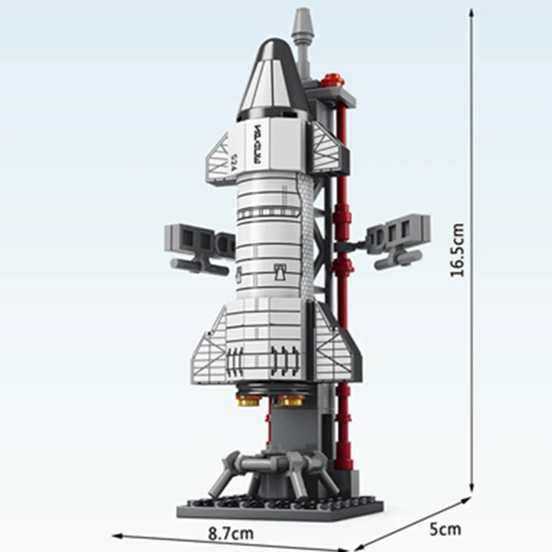 MOC Aerospaces Bemand raketvaartuig Lanceercentrum Ruimte Ruimtevaartuigen Luchtvaartstad Bouwstenen Modelstenen Kits Sets Ideeën