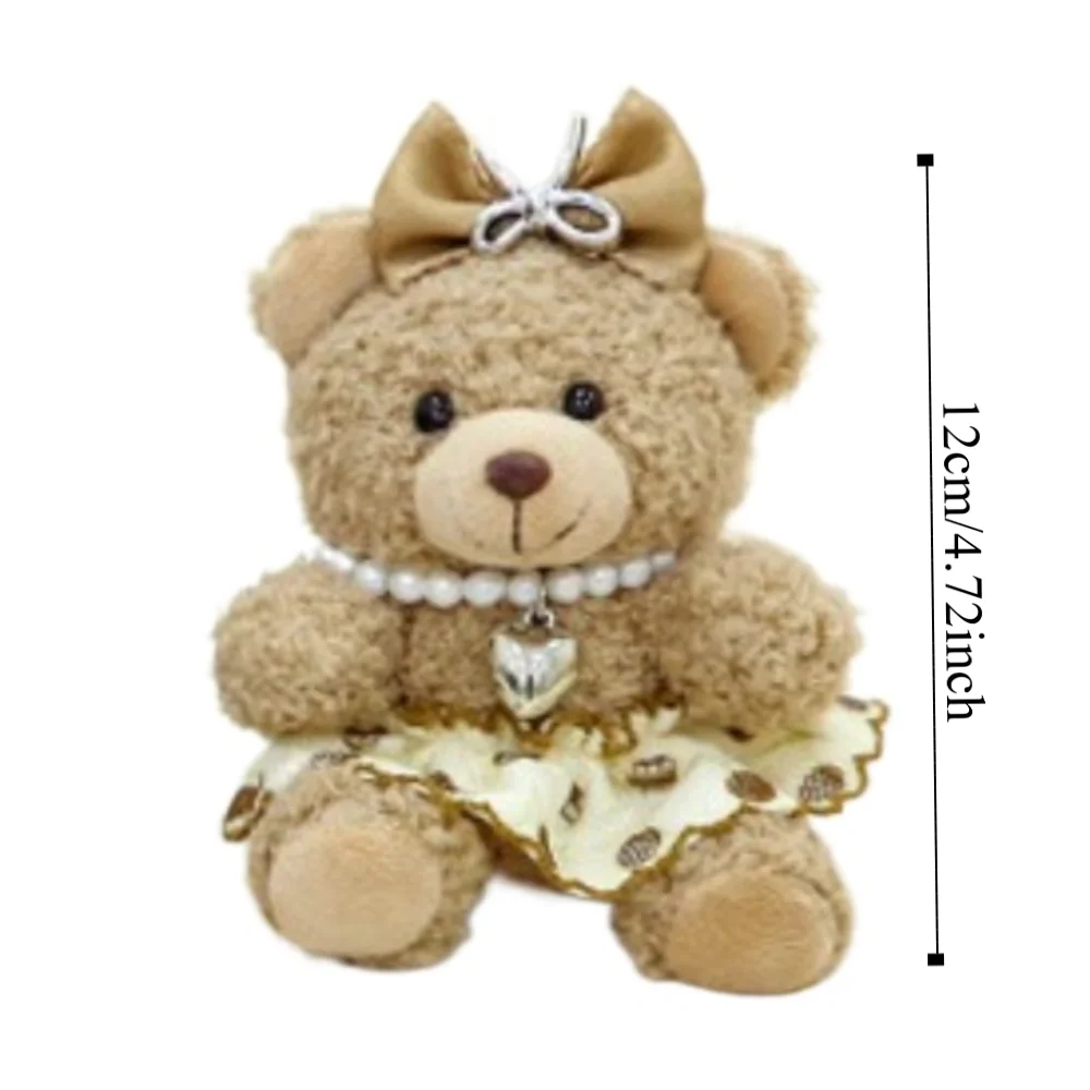 Lovely Cute Bear Keychain Ornaments Heart Stuffed Dolls Bag Hanging Rope Cartoon Car Key Ring Backpack Decor Sea Animal Keychain