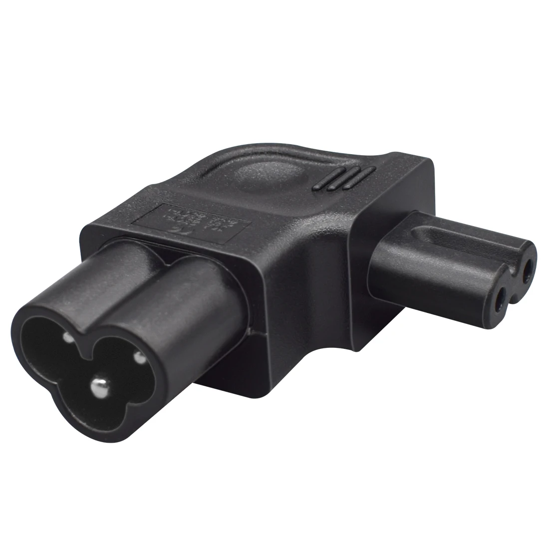 Штепсельная Вилка jorinдо IEC320 C6 в C7 с левым изгибом, штепсельная вилка переменного тока с цветком сливы на фигурку 8 с боковым изгибом, переходник