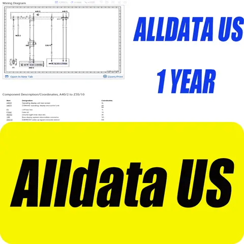ALLDATA US Version Auto Repair Software Database Color Wiring Diagram For US Market Vehicles Workshop Repair Tool