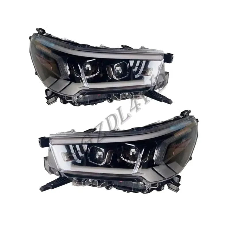 LED Headlights Assembly 6000K 55W 12V For Hilux Revo Rocco SR N80 2020-2023 Upgrade DRL Projector Lamps