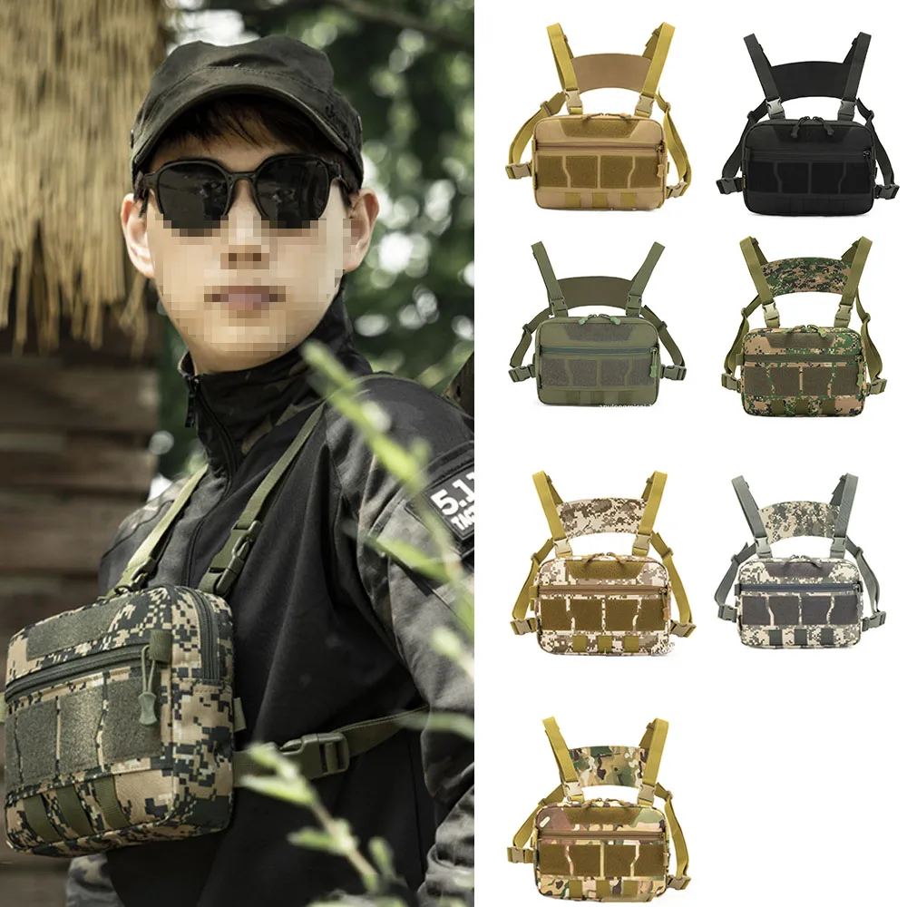 

Tactical EDC Chest Bag Utility Molle Chest Rig Pouch Adjustable Strap Outdoor Chest Pack for Travel Outdoor Camping Hiking