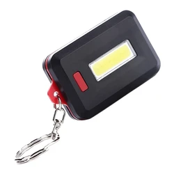 Mini Portable COB Flashlight Emergency Keychain Light 3 Modes Key Ring Torch Waterproof Work Light Camping Light Pocket Lantern