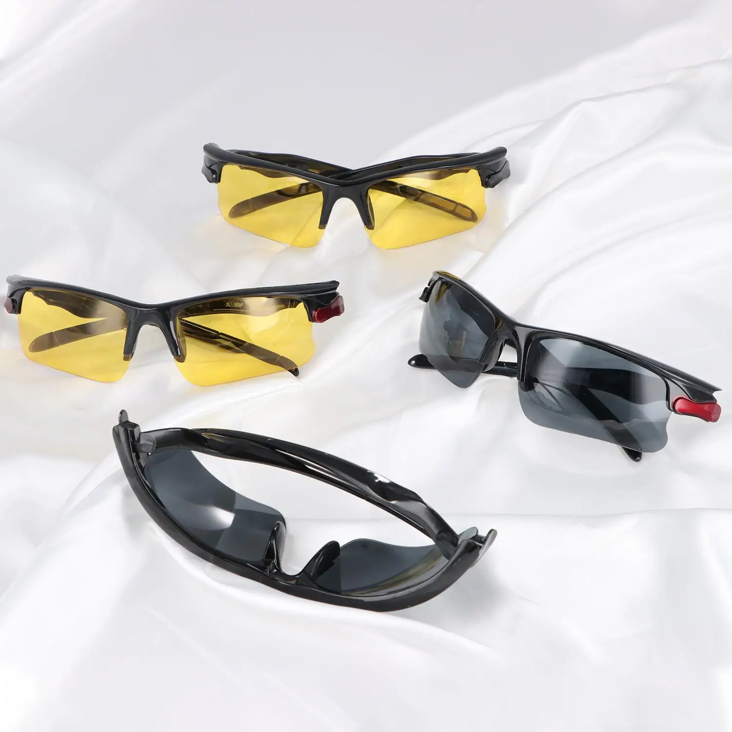 

Night Vision Glasses Men Anti-Glare Driving Half Frame Sunglasses for Driver Outdoor Sport Goggles Women Day and Night Eyewear