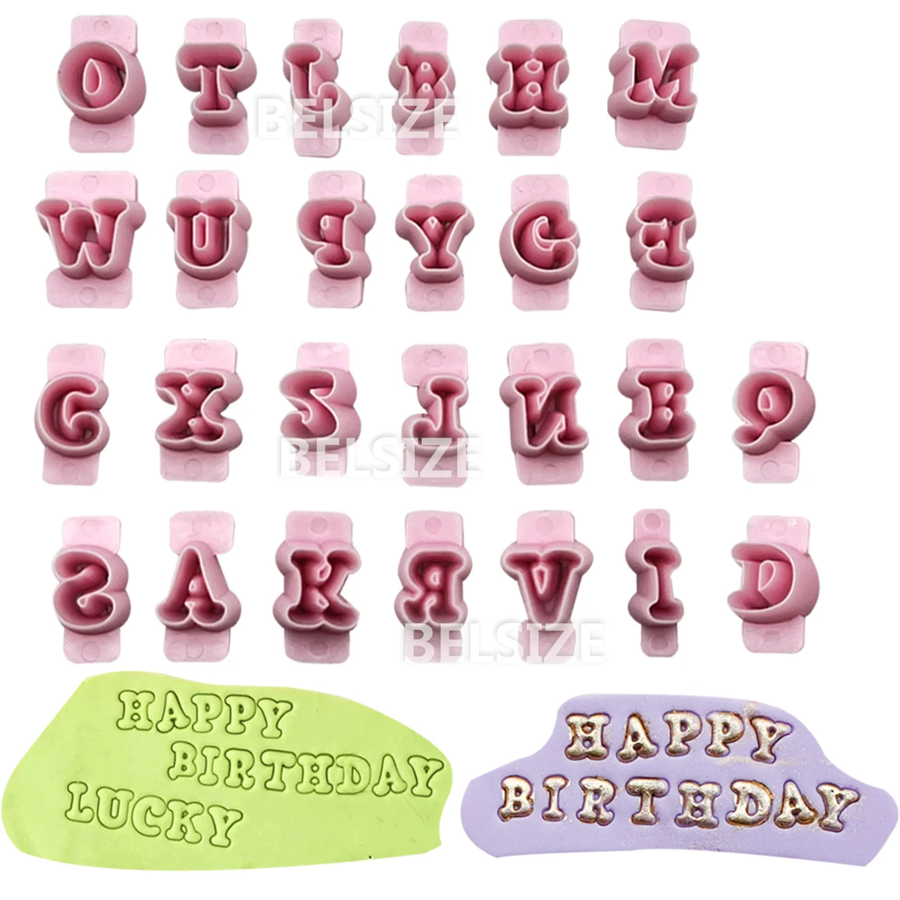 26pcs Cookie Cutter Alphabet Cake Molds Letters Numbers Fondant Baking Mould Embosser Biscuit Stamp Cake Decorating Tools