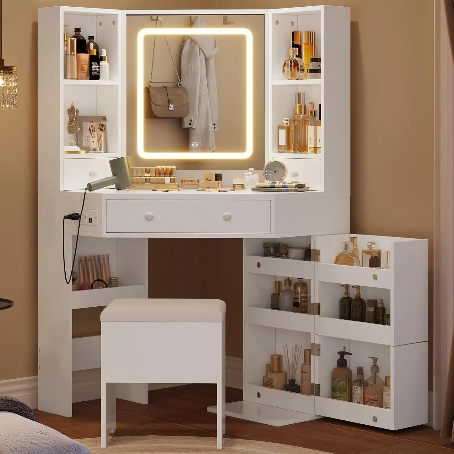 Vanity Desk With Mi… - image