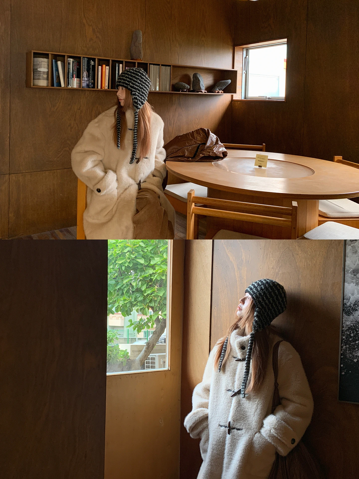 

Ele Women's Cotton Jaet 2025 New Winter Warm Coat Button Design Faionable Unique Long Sve Stand Collar Pure Color